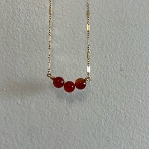 Gold Filled Carnelian Necklace